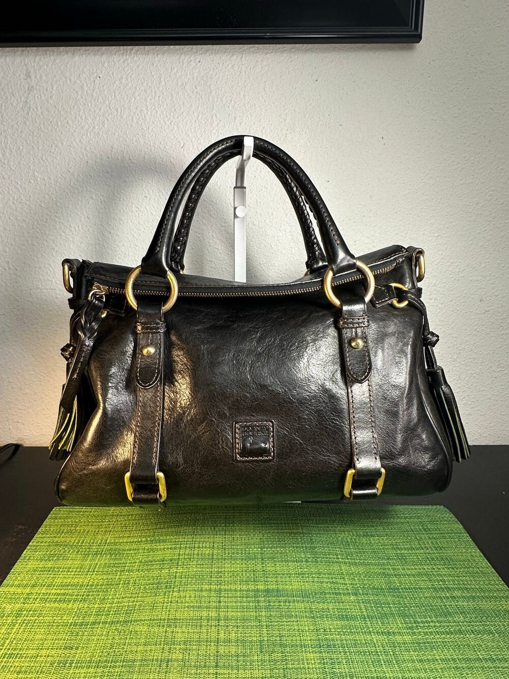 Dooney & Bourke Florentine Satchel (Black Leather)